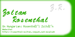 zoltan rosenthal business card